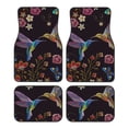 thumbnail image 1 of Honeii Humming Bird Print Car Foot Mat Four-Piece Set - Front & Rear Universal Car Floor Mats for SUVs, Trucks, Sedans, 1 of 7