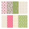 thumbnail image 2 of Soimoi 8 Pc Fat Quarter Bundle,Asian BlockPrint 18"x 22"DIY Patchwork-100% CottonPre-Cut Quilting Fabric Pink, Yellow, White, Green, 2 of 7