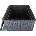 thumbnail image 3 of Seagrass Rolling File Cabinet - Home Filing Cabinet - Hanging File Organizer - Home and Office Wicker File Cabinet - Water Hyacinth Storage Basket for File Storage (Grey), 3 of 14