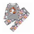 thumbnail image 7 of Halloween Family Pajamas Set Long Sleeve Crew Neck, Soft Matching Halloween Pajamas with Ghost Pumpkin Print, Spooky Family Halloween Pajama Set Sleepwear, 7 of 7