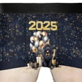 thumbnail image 4 of Happy New Year Newfoundland Welcome 2025 Balloon Firework Party All Over Print Boxer Briefs Underwear for Men Dad Newfie Dog Lover Gifts - 01014, 4 of 6