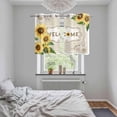 thumbnail image 6 of 2 Panels Kitchen Tier Curtains 39 Inch Length, Vintage Sunflower Grommets Window Treatment Curtain, Yellow Flowers Retro Art Thermal Curtains Drapes for Living Room/Bathroom, 6 of 9