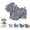 Gray, variant on Puppy Shaped Hand Towel Chenille Towel Ball Dog Shaggy Dog Drying Bath Fuzzy Ball Animal Bathroom Brown Medium Large Absorbent Microfiber Soft Hanging Cute Pet Grooming Quickdry (Brown)