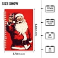 thumbnail image 3 of Christmas Santa Claus Beer Ring Binder Notebook Journey Note Diary College Ruled Spiral Notebook Study Loose Leaf Paper A5 60 Pages, 3 of 8