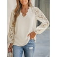 thumbnail image 3 of Cupshe Women's Floral Lace Scalloped V-Neck Top, Sizes XS-XL, 3 of 7