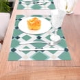 thumbnail image 5 of XMXT Woven Placemats Set of 4, Diamond Decor Print Stain Resistant Table Runner Anti-Skid Place Mats for Dining Table, 12 x 18 inches, 5 of 6