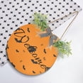 thumbnail image 4 of Halloween Pumpkin Bats Welcome Sign Front Door Round Wall Door Sign with Flowers Hanging Sign for Entryway Front Porch Hallway Yard Garden Home Decor, 4 of 7