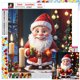 thumbnail image 1 of Pintura de diamante 5D DIY, cuentas cuadradas completas, Kit de decoración de Papá Noel con velas, 30x30cm, 1 of 9