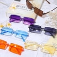 thumbnail image 1 of Fashion Retro Rimless Rectangular Sunglasses Candy Color Sunglasses Rectangle Shade Gradient Rimless Women Summer Sun Glasses Other China, 1 of 5