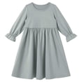 thumbnail image 6 of Girls Prayer Dress for Muslim Kids with Long Headscarf Long Sleeve Islamic Robe Clothes 0-5t, 6 of 8