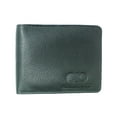 thumbnail image 2 of Adam Burke Natural Cow Leather Slim Bifold Mens Wallet Green 27AB10, 2 of 4
