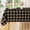 Black and Khaki, variant on Round Waterproof Vinyl Table Cloth, Buffalo Flannel Backed Tablecloth, Wipeable Plastic Table Cover for Valentine''s Day, Dinner, Kitchen, Picnic (60", Red and White)