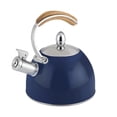 thumbnail image 4 of Presley Navy 70oz Tea Kettle by Pinky Up | Stovetop Induction Whistling Kettle | Metal Stainless Steel Teapot | Large Hotpot for Loose Leaf & Coffee, 4 of 5