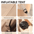 thumbnail image 6 of Tcbosik 4-6 Person Inflatable Camping Tent with Pump, Waterproof Glamping Tent with 12 Mesh Windows, 4 Season Easy Setup Blow Up Tent for Beach, Picnic, BBQ, Khaki, 6 of 10