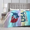 thumbnail image 4 of USA Wrestling Fleece Blanket, Very Soft Microfiber Flannel Blanket for Couch Warm and Cozy for All Seasons, 4 of 6