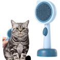 thumbnail image 4 of Peine para gatos: cepillo para gatos para mudar y arreglar mascotas, herramienta de cepillo para mascotas con botón de limpieza para gatos, perros, pelo corto y largo, elimina la capa intern, 4 of 5
