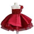 thumbnail image 4 of XXWXYD Vintag𝖾 Flower Tulle Dress Princess Maxi Gown Formal Puffy Ball Gown Girls Pageant Wedding Birthday Evening Par𝗍y Dress 2-12 Years Par𝗍y Gown Formal Wear, 4 of 4
