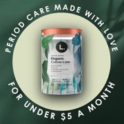 (2 pack) L. Organic Cotton Tampons Regular/Super Absorbency, 84 count