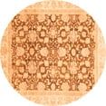 thumbnail image 1 of Ahgly Company Indoor Round Oriental Orange Traditional Area Rugs, 6' Round, 1 of 4