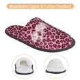 thumbnail image 3 of Fotbe Rose Leopard Print Pattern Women's Fuzzy Slippers Plush Slippers Fluffy Winter House Shoes Indoor and Outdoor-Large, 3 of 8