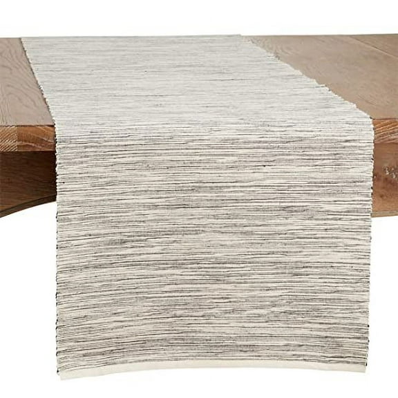 Fennco Styles Classic Design Cotton Solid Color Table Runner 16" W x 72" L - Grey Table Cover for Home Décor, Everyday Use, Banquets, Family Gathering and Special Occasion