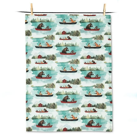 

Set of 12 Animals in Canoe Tea Towel