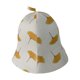 thumbnail image 5 of Sombrero de sauna de fieltro, gorro de baño portátil para mujer y hombre, gorro de ducha para baño Gingko, 5 of 9