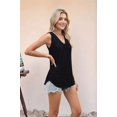thumbnail image 6 of Tank Tops for Women Summer V Neck T Shirts Sleeveless Basic Tee Loose Fit 2025 Fashion Black L, 6 of 9
