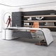 thumbnail image 4 of Luxury Console Conference Office Desks Storage Reception L Shaped Wooden Shelf Study Corner Mesa Escritorio Office Accessories My Lux Decor Round, 4 of 9