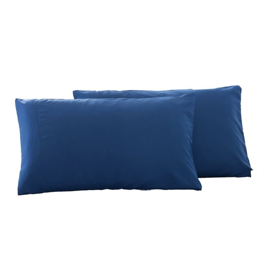 Pillow Cases Standard Size Set of 2 Microfiber Pillowcases, Super Soft and Cozy Pillow Case Covers with Envelope Closure, 51*90cm (Blue)