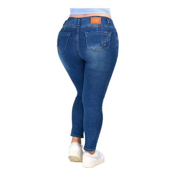 Pantalon De Mezclilla Dama Corte Colombiano Talla Extra S-53