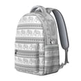 thumbnail image 2 of Elephant Patterned School Backpack - Waterproof Bookbag for College, Trendy Laptop Backpack for Work, Comfortable Straps, Cute Elephant Themed Gift, 2 of 6