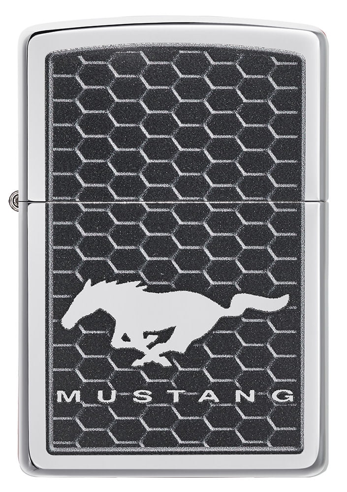 Zippo Ford Mustang High Polish Chrome Pocket Lighter