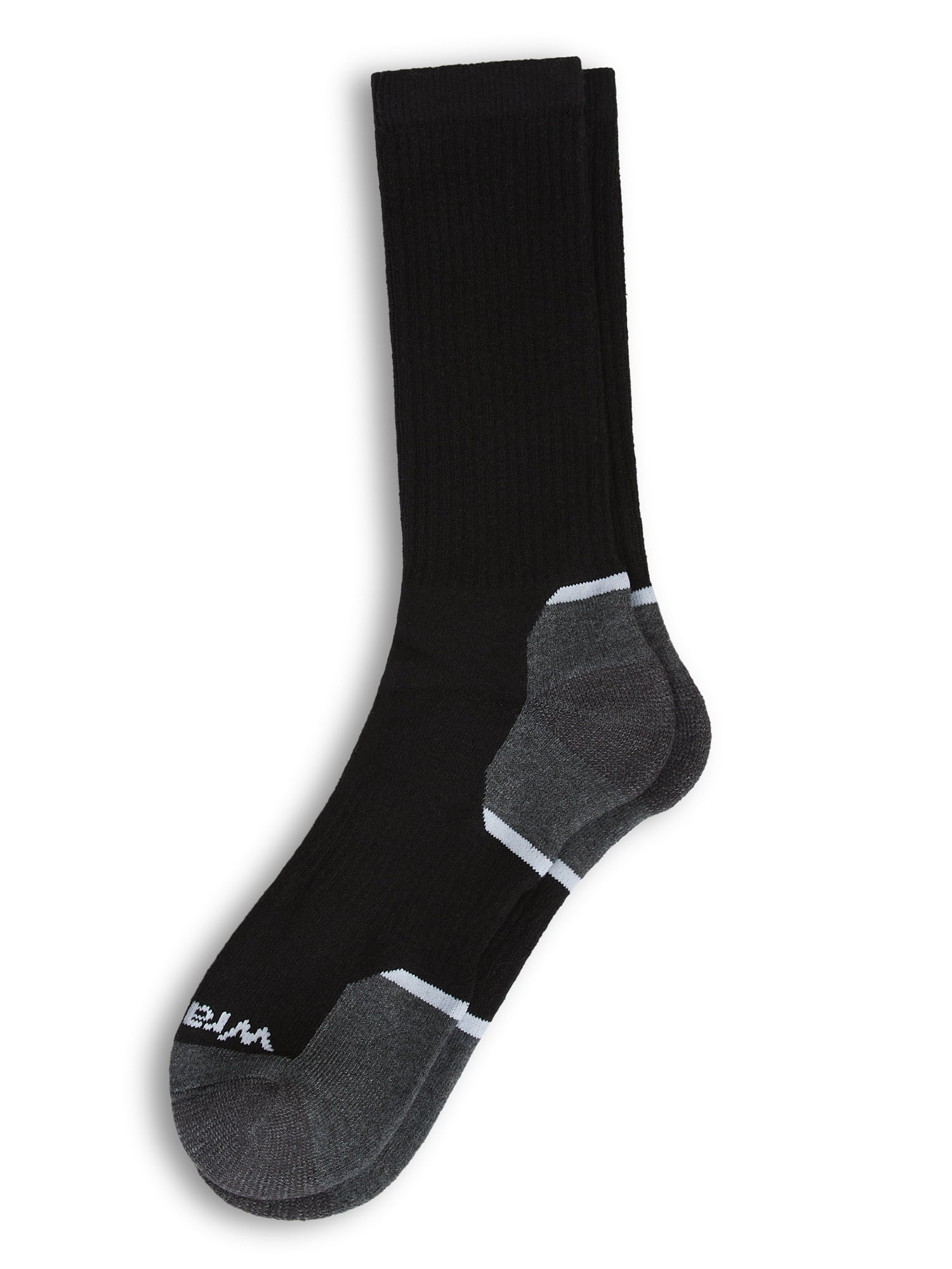 Wrangler Five Star Essential Cool Comfort Full-Cushion Crew Socks for Men, 6-12, White, 6-Pack