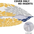 thumbnail image 6 of Navy Blue Yellow Pillow Covers 16x16 Inch Set of 2,Mustard Yellow Dahlia Flower Throw Pillows Case,Modern Geometry Decorative Linen Square Cushion Covers Outdoor Decor for Home Living Room Sofa Bed, 6 of 6