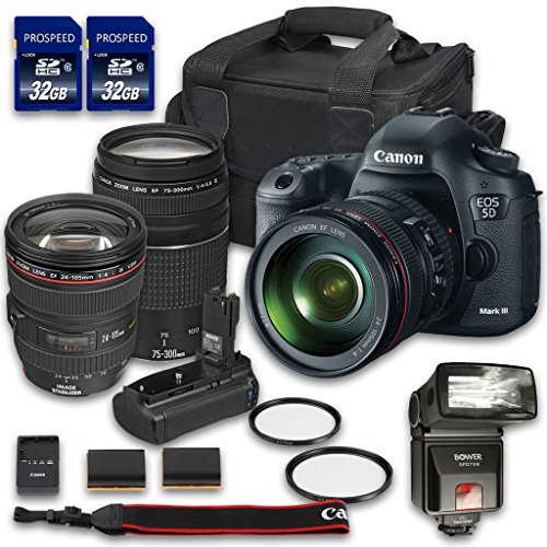 Canon EOS 5d Mark III DSLR Camera Bundle with Canon EF 24-105mm f