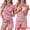 Pink, variant on DARING DIVA Women's Soft Nursing Modal Short Sleeves Postpartum Pajama Sets M White