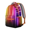 thumbnail image 2 of Geometric Shapes Texture Printed School Backpack for Students Professionals, Organized Laptop Bookbag with Pockets, Water Resistant Daypack for Work or Campus Gift Idea, 2 of 6