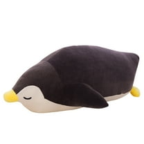 EUBUY Penguin Soft Plush Pillow Sea Animal Plush Toy Children Pillow Festive Birthday Gift Decorative Doll Black 23.6"