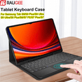 thumbnail image 2 of Keyboard Case for Samsung Galaxy Tab S9 Ultra FE Plus Case Bluetooth Wireless Tablet Keyboard for Tab S7 FE S8 S6 Lite A8 Cover Spanish Pink S9 FE 10.9 inch, 2 of 6