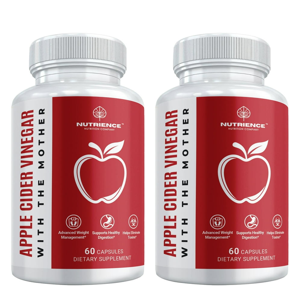 Apple Cider Vinegar Capsules with Mother (1300mg) for Natural Weight