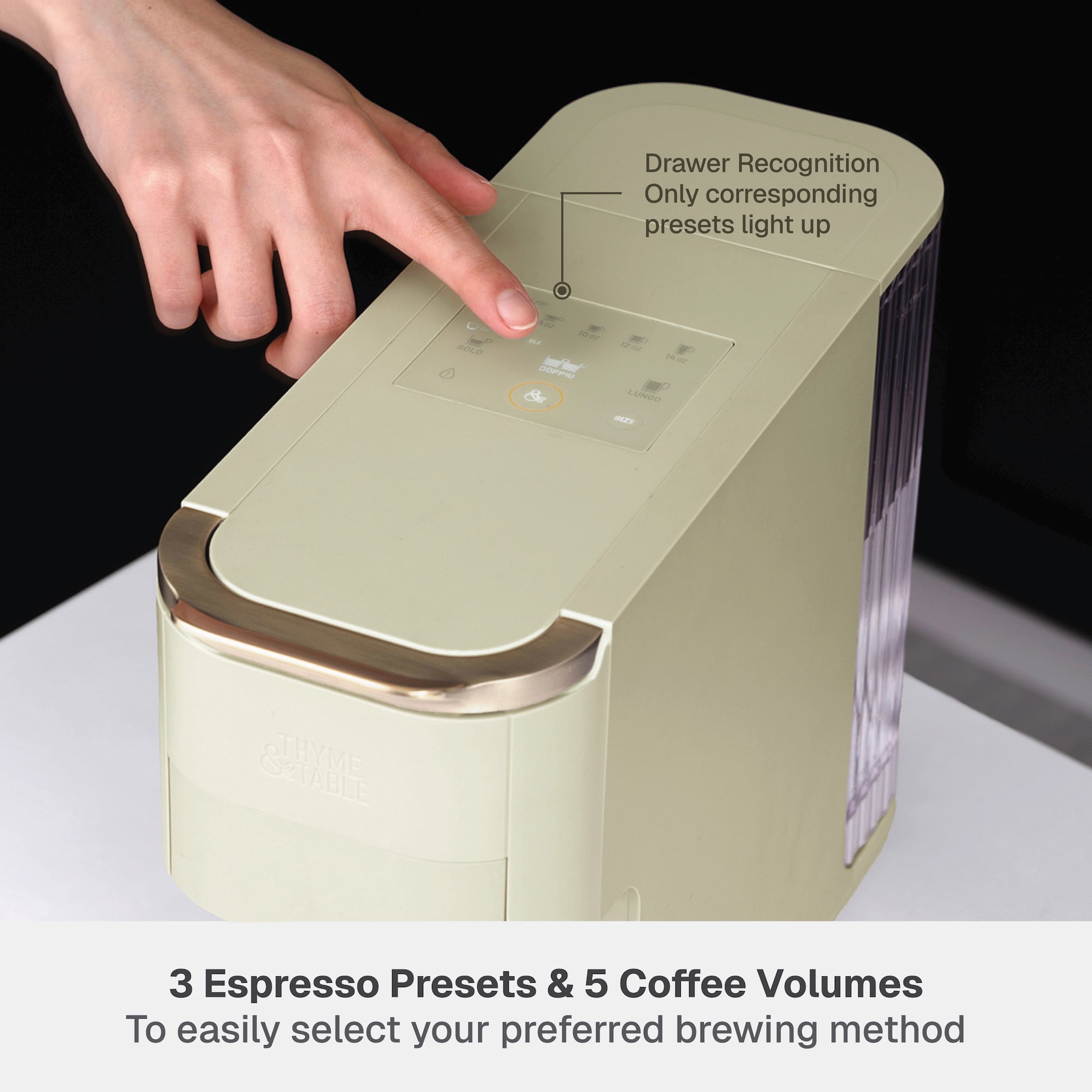Thyme & Table Multi Capsule Coffee Machine, Universal Capsule Compatible