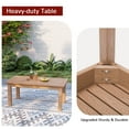 thumbnail image 6 of Outdoor Coffee Table, 36"L All Weather Resistant HIPS Patio Furniture Adirondack Dining Table for Garden Lawn Porch Balcony,Brown, 6 of 9