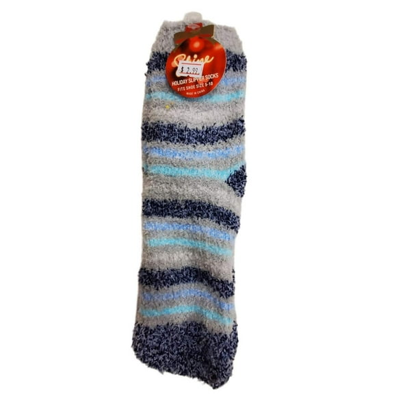 Fuzzy Shine Slipper Socks, Shoe Size 5-10