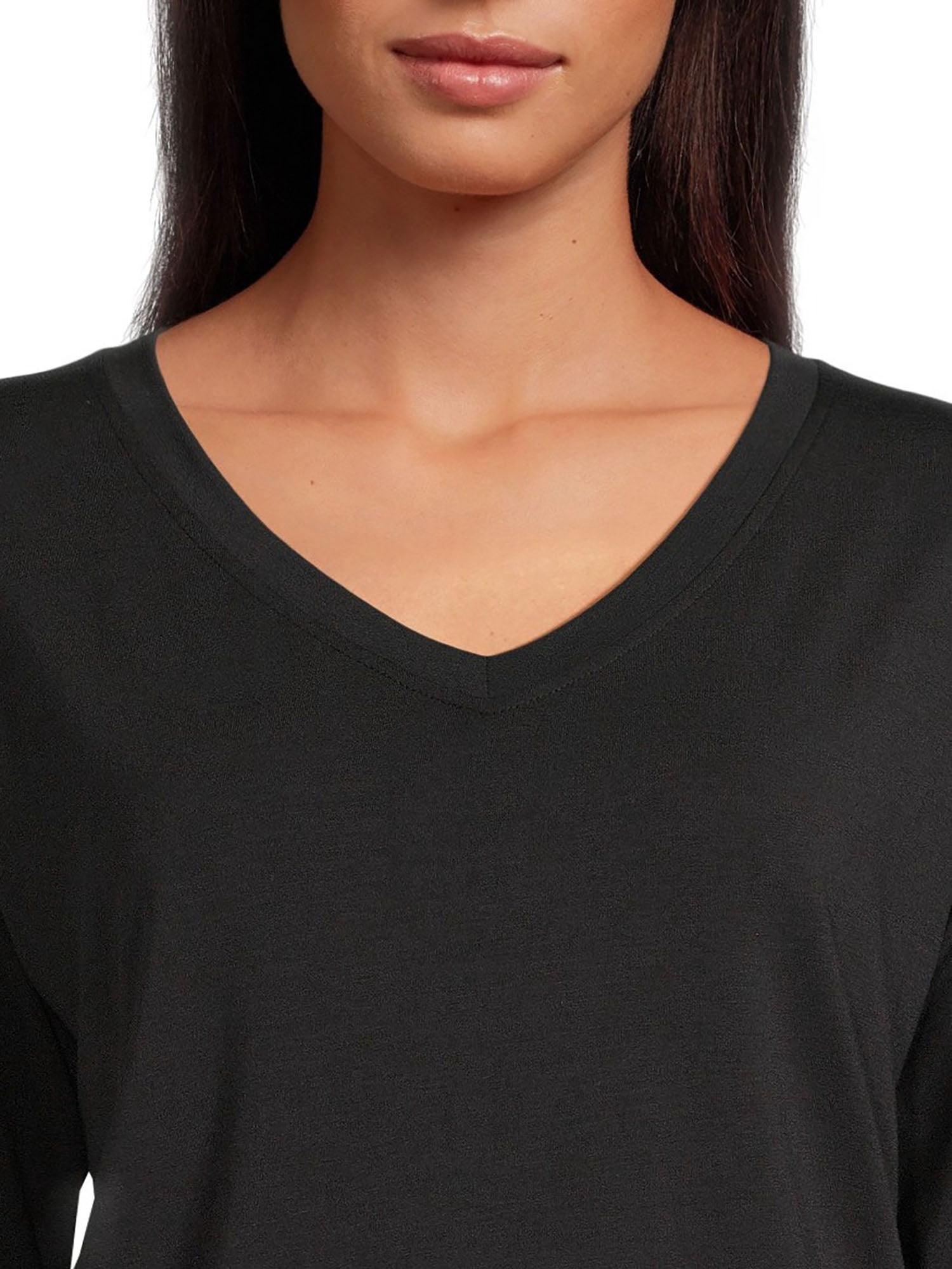 Athletic Works Women’s Dri More Boxy Tee with Long Sleeves, Sizes XS-XXXL