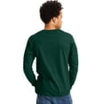 thumbnail image 3 of Hanes Long Sleeve Men T-Shirt 2-Pack Beefy-T Crewneck Soft Cotton Full Cut S-3XL, 3 of 3
