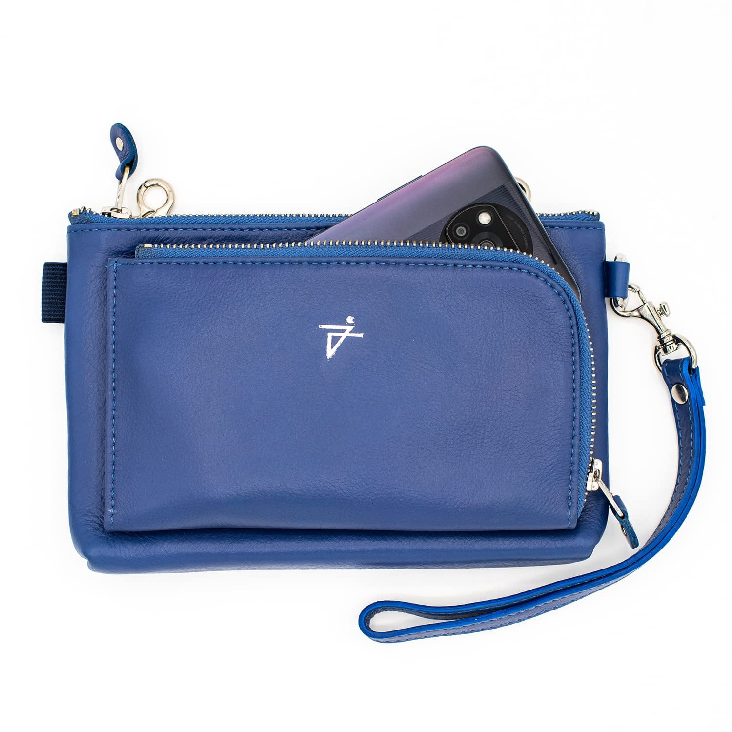 Leather Crossbody Bag Black Clip-on Everyday Purse Waist Bag for Women by Juzar Tapal Collection