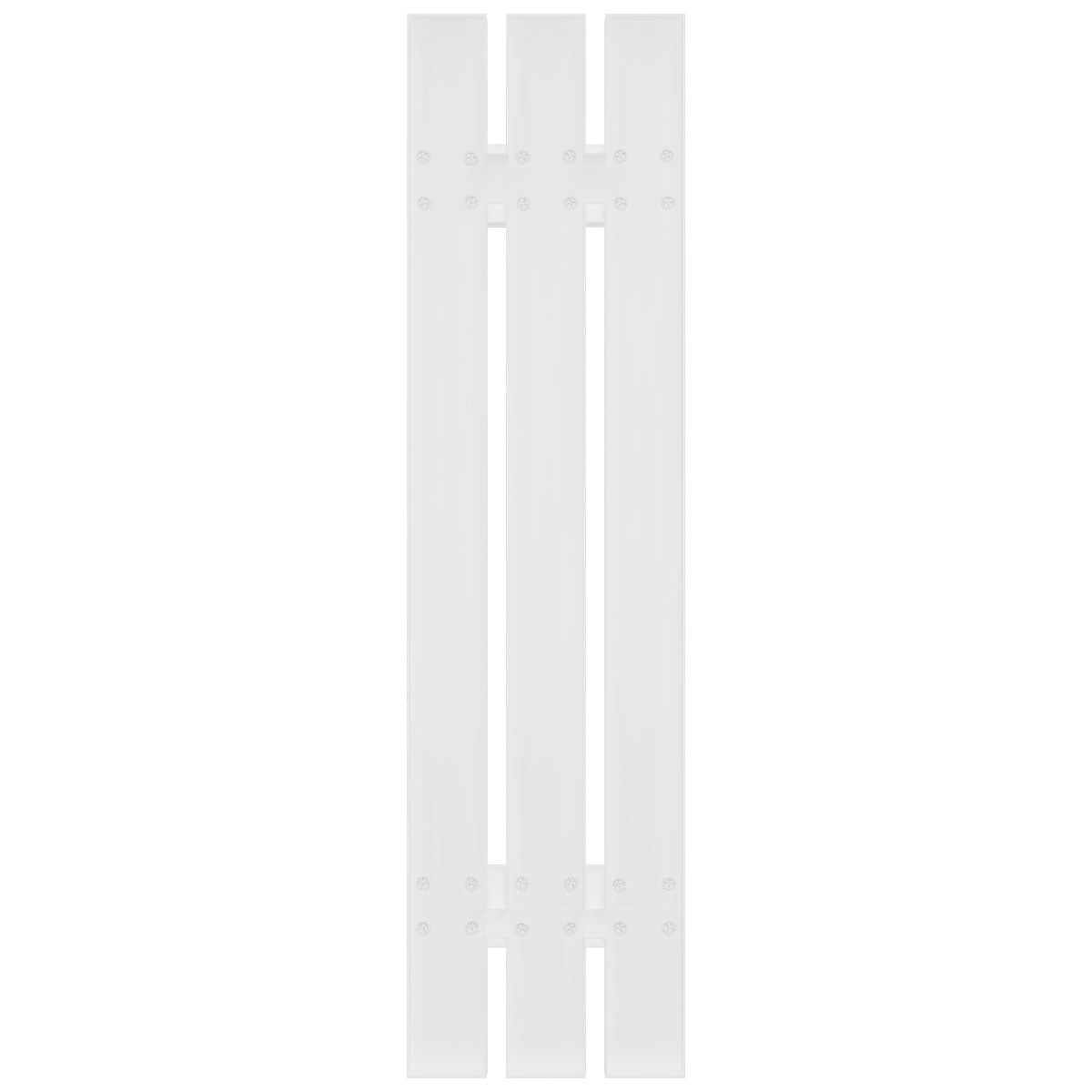 Ekena Millwork 12"W x 35"H Mid-America Vinyl, Standard Size Three Board Spaced Shutters, w/Installation Shutter-Lok's & Matching Screws (Per Pair), 001 - White