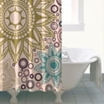 thumbnail image 4 of Waterproof Beautiful Colorful Floral Shower Curtain 72x72 Inch Boho Style Polyester Unique Shower Curtain for Bathroom Hotel Home Decor with 12 Plastic Hooks, 4 of 5