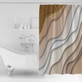 thumbnail image 2 of Fabric Brown Shower Curtains Modern Geometric Bath Curtain Abstract Beach Waterproof Bathroom Curtain Decorative Bathtub Accessories 72x84inch, 2 of 6